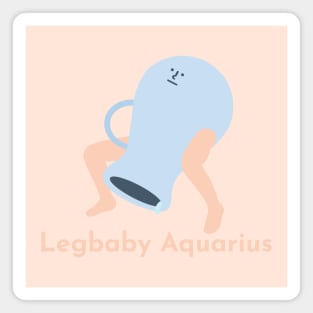 Legbaby Aquarius | Zodiac | Cute | Funny | Weird | Gift | Minimalist | Star Sign | Astrology | Magnet